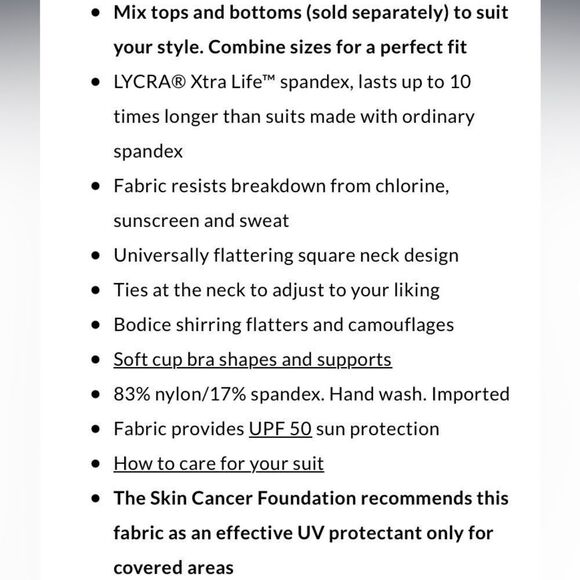 Land’s End Plus Standard halter tankini swim top blackberry ornate Floral Var - Picture 4 of 4